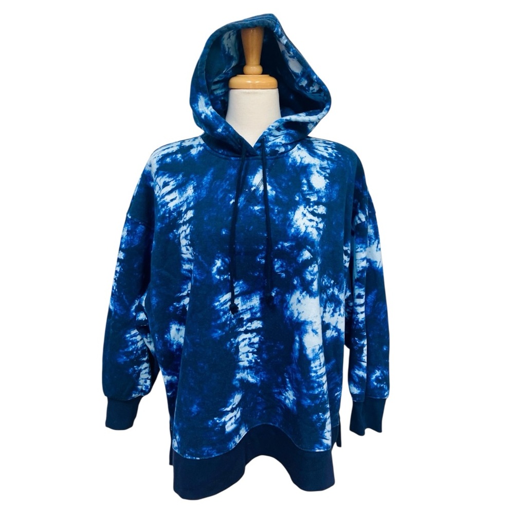 Style & Co. Blue Tie Dye Hooded Sweatshirt Relaxed Fit Women's Size Medium